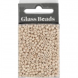 Rocailleperlen, D 3 mm, Größe 8/0, Lochgröße 0,6-1,0 mm, Hellgelb, 25 g/ 1 Pck