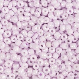 Rocailleperlen, D 3 mm, Größe 8/0, Lochgröße 0,6-1,0 mm, Rosa mattiert, 25 g/ 1 Pck