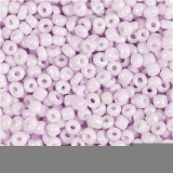 Rocailleperlen, D 3 mm, Größe 8/0, Lochgröße 0,6-1,0 mm, Rosa mattiert, 25 g/ 1 Pck