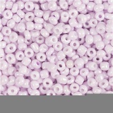 Rocailleperlen, D 3 mm, Größe 8/0 , Lochgröße 0,6-1,0 mm, Rosa mattiert, 25 g/ 1 Pck