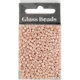Rocailleperlen, D 3 mm, Größe 8/0, Lochgröße 0,6-1,0 mm, Staubrosé, 25 g/ 1 Pck