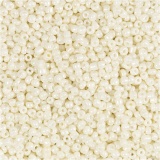 Rocailleperlen, D 1,7 mm, Größe 15/0, Lochgröße 0,5-0,8 mm, Perlmutt, 25 g/ 1 Pck