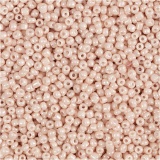 Rocailleperlen, D 1,7 mm, Größe 15/0, Lochgröße 0,5-0,8 mm, Staubrosé, 25 g/ 1 Pck