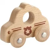 VIGA Kleines Polizeiauto aus Holz, Polizeiauto, Größe 9x7,5 cm, 1 Stk