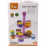 VIGA Cupcakes mit Kuchenregal, Größe 25.5 cm, 1 Set