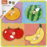VIGA Puzzle mit Greifknöpfen, Früchte, Größe 22x22 cm, 4 Stücke, 1 Stk
