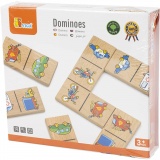 VIGA Domino-Steine für Kinder, Fahrzeuge, 1 Stk, 28 Stücke