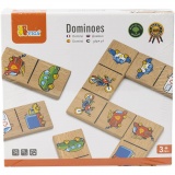 VIGA Domino-Steine für Kinder, Fahrzeuge, 1 Stk, 28 Stücke