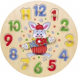 VIGA Puzzle Uhr, D 30 cm, 1 Stk, 12 Stücke