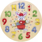 VIGA Puzzle Uhr, D 30 cm, 12 Stücke, 1 Stk