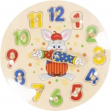 VIGA Puzzle Uhr, D 30 cm, 12 Stücke, 1 Stk