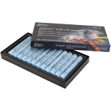 Gallery Ölkreiden, L 7 cm, D 11 mm, Dicke 11 mm, Arktisblau, 12 Stk/ 1 Pck