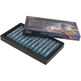 Gallery Ölkreiden, L 7 cm, D 11 mm, Dicke 11 mm, Malachitgrün (180), 12 Stk/ 1 Pck