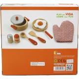 VIGA Pfannenset aus Holz, Farbe kann variieren , 6 Teile/ 1 Pck
