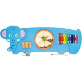 VIGA Activity Board aus Holz mit Elefant, Größe 91x32x4,6 cm, 1 Stk