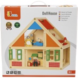 VIGA Puppenhaus aus Holz, Größe 43x40x27 cm, 1 Stk