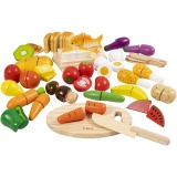 VIGA zerlegbares Lebensmittel-Spielset aus Holz, 45 Teile/ 1 Set