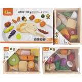 VIGA zerlegbares Lebensmittel-Spielset aus Holz, 45 Teile/ 1 Set