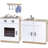 VIGA Herd und Spüle, H 55 cm, T 36, B 40x65 cm, 2 Teile/ 1 Set