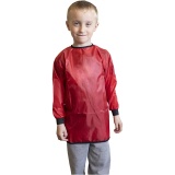 Künstlerkittel, L 55 cm, Größe 2-4 Jahre, Rot, 10 Stk/ 1 Pck