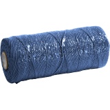 Macramé-Kordel, L 315 M, Dicke 1 mm, Dünne Qualität 12/12, Blau, 220 g/ 1 Knäuel