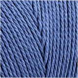 Macramé-Kordel, L 315 M, Dicke 1 mm, Dünne Qualität 12/12, Blau, 220 g/ 1 Knäuel