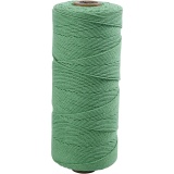 Macramé-Kordel, L 315 M, Dicke 1 mm, Dünne Qualität 12/12, Hellgrün, 220 g/ 1 Knäuel