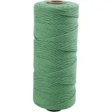 Macramé-Kordel, L 315 m, Dicke 1 mm, Dünne Qualität 12/12, Hellgrün, 220 g/ 1 Knäuel