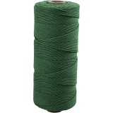 Macramé-Kordel, L 315 M, Dicke 1 mm, Dünne Qualität 12/12, Grün, 220 g/ 1 Knäuel