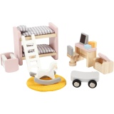 VIGA Puppenhausmöbel, das Kinderzimmer, Größe 2x2x7,5 cm, 8 Teile/ 1 Set