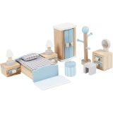 VIGA Puppenhausmöbel, Schlafzimmer, Größe 2x2x7,5 cm, 8 Teile/ 1 Set