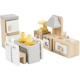 VIGA Puppenhausmöbel, Küche, Größe 2x2x7,5 cm, 9 Teile/ 1 Set