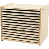VIGA Puzzle-Gestell mit 12 Puzzles, H 275, L 315 mm, B 235 mm, Größe 31x27x23 cm, 12X24 Stücke, 12 Teile/ 1 Set