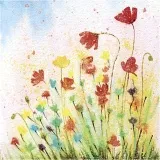 Servietten, Mohn, Größe 33x33 cm, 20 Stk/ 1 Pck