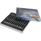 Gallery Aquarell-Kreide, Schwarz, 12 Stk/ 1 Pck