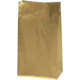 Papiertüten, H 27 cm, Größe 9x15 cm, 50 g, Gold, 100 Stk/ 1 Pck