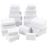 Rechteckige Schachteln, H 3,5+4,5+5,5+6,5 cm, Größe 7,5x5 + 9,5x7 + 11,5x8,5 + 14x11 cm, 4x4 Stk/ 1 Pck