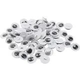 Wackelaugen - Sortiment, zum Aufnähen, Größe 10 mm, 50 Paar, 100 Stk/ 1 Btl.