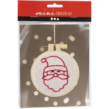 Mini Kreativ Set Sticken, Weihnachtsmann, 1 Pck