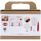 Mini Kreativ Set Modellieren, Weihnachtsmann, Rot/Weiß, 1 Pck