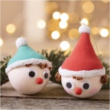 Mini Kreativ Set Weihnachtskugeln, Rote und grüne Wichtel, 1 Pck
