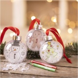Mini Kreativ Set Weihnachtskugeln, Zeichnungen, 1 Pck