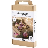 Kreativ Set Découpage, Gepresste Blumen, Weihnachtsrot, 1 Pck