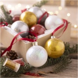 Kreativ Set Weihnachtskugeln, Glitter, 1 Pck