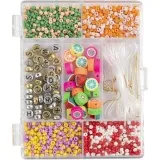 Kreativ Mix Schmuck, Regenbogenmix, ca. 1800+ Stk, Regenbogenfarben, 1 Pck
