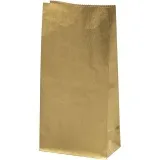 Papiertüten, H 22,5 cm, Größe 6,5x11 cm, 50 g, Gold, 10 Stk/ 1 Pck