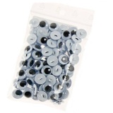 Wackelaugen - Sortiment, Größe 12 mm, 50 Paar, 100 Stk/ 1 Btl.