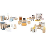 VIGA Puppenhausmöbel, Größe 2x2x7,5 cm, 40 Teile/ 1 Set