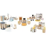 VIGA Puppenhausmöbel, Größe 2x2x7,5 cm, 40 Teile/ 1 Set