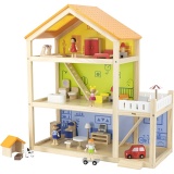 VIGA Puppenhaus, H 67 cm, T 28 cm, B 62 cm, 1 Stk